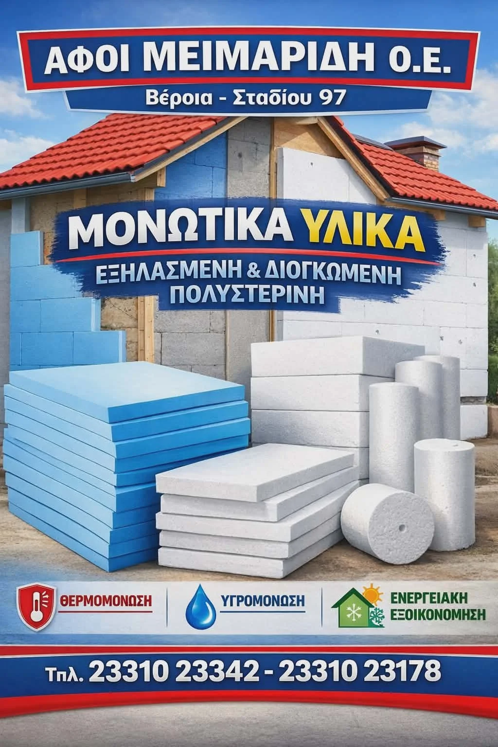 Μονωτικά υλικά υψηλής ποιότητας στη Βέροια