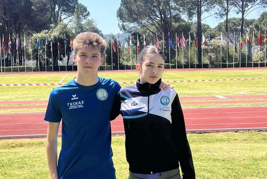 Εκπρόσωποι του Ημαθίας στο σχολικό της Αρχαίας Ολυμπίας Νοβάκης και Βεργώνη