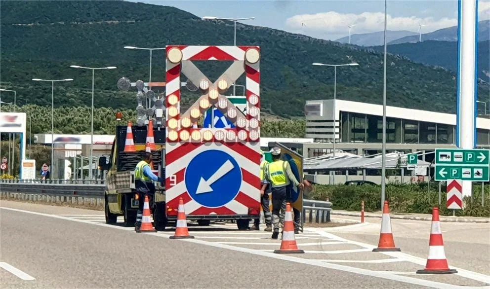Διακοπές κυκλοφορίας στον ΠΑΘΕ στο ύψος της Πιερίας