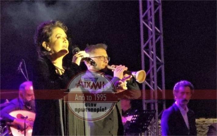 Μεσολόγγι. Ο Βάγγος Ψαθάς με την Άλκηστη Πρωτοψάλτη στην παράσταση για την Έξοδο