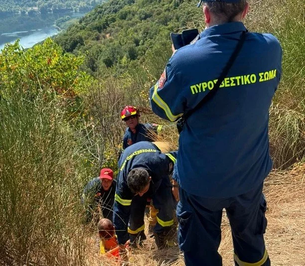 Βέροια. Διάσωση αλλοδαπού σε δύσβατο σημείο της Λευκόπετρας