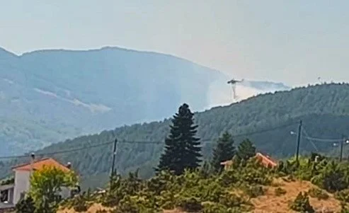 Φωτιά σε δασική έκταση στο Ξηρολίβαδο. Μεγάλη επιχείρηση κατάσβεσης