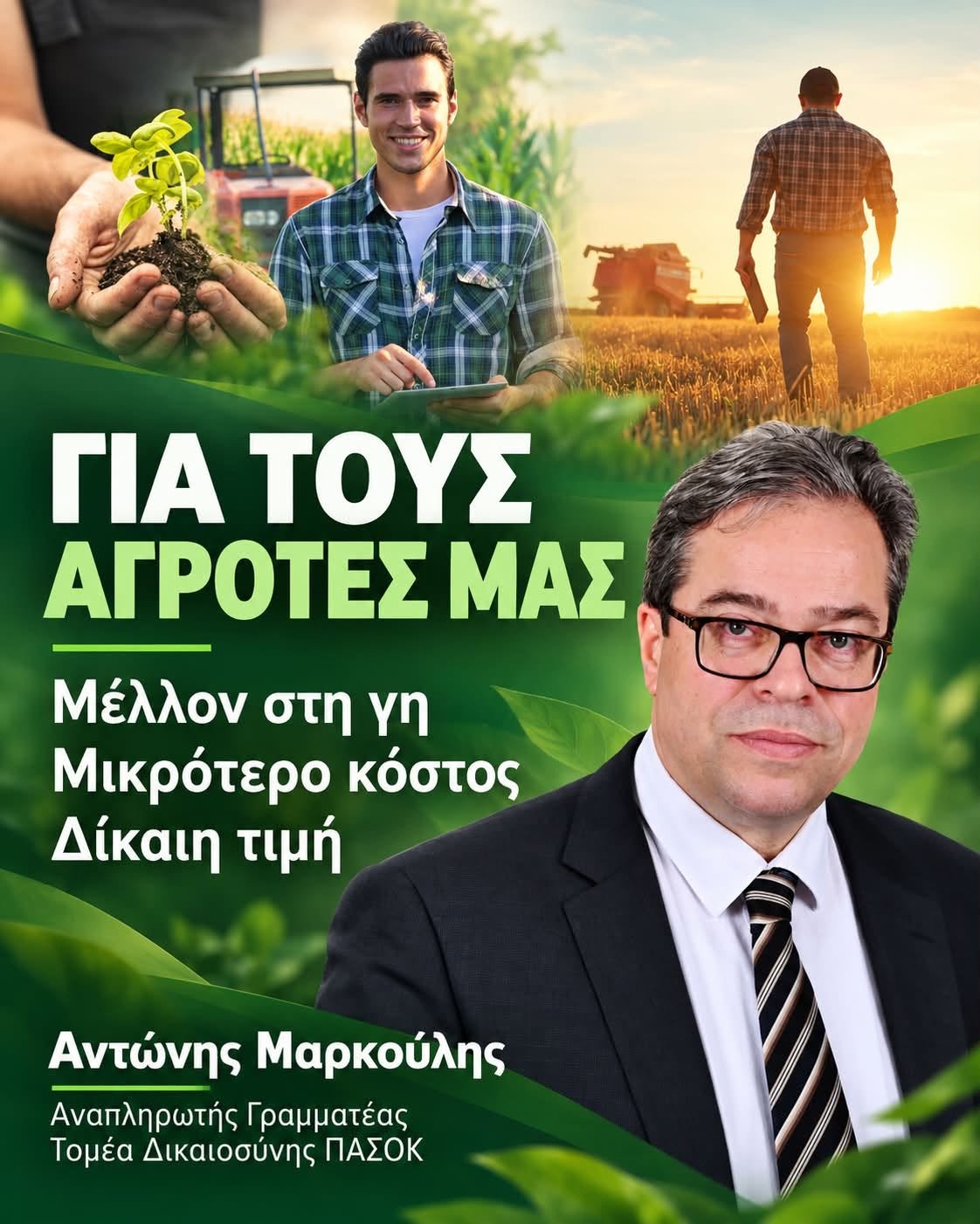 Αντώνης Μαρκούλης-αγρότες: Να σταματήσουμε να μετράμε κάθε χρόνο τι χάσαμε