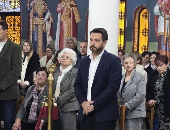 Μπαρτζώκας. Στον ναό Αγίου Δημητρίου Νάουσας