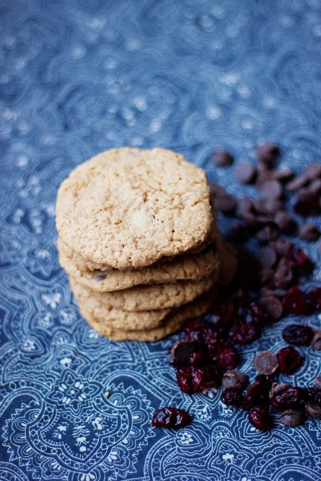 Gluten Free Ginger Cranberry Chocolate Chip Cookies + a Poem Memorial