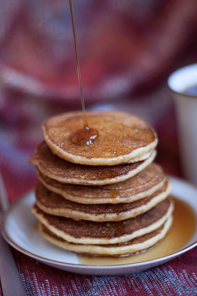 Almond Cornmeal Pancakes aka Johnnycakes