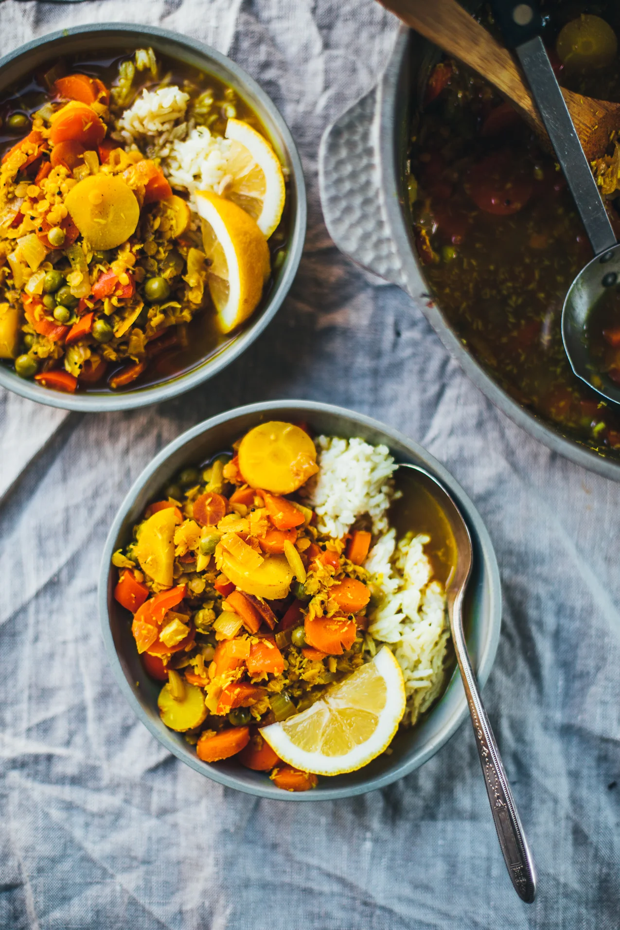 Yellow Coconut Curry Red Lentil Soup (Vegan, Gluten Free)