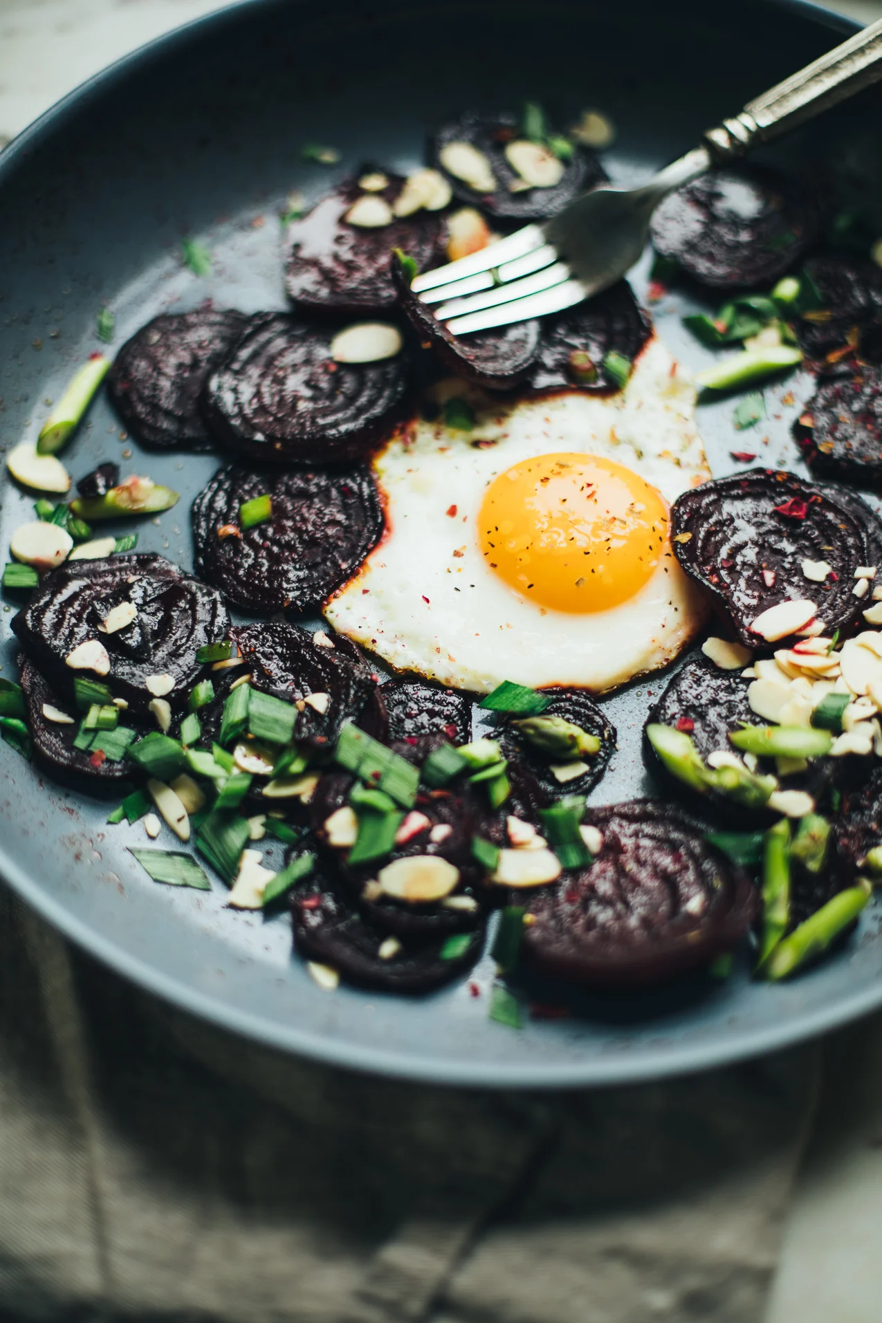 Pan Fried Tamari Beets with an Egg | Simple Meals