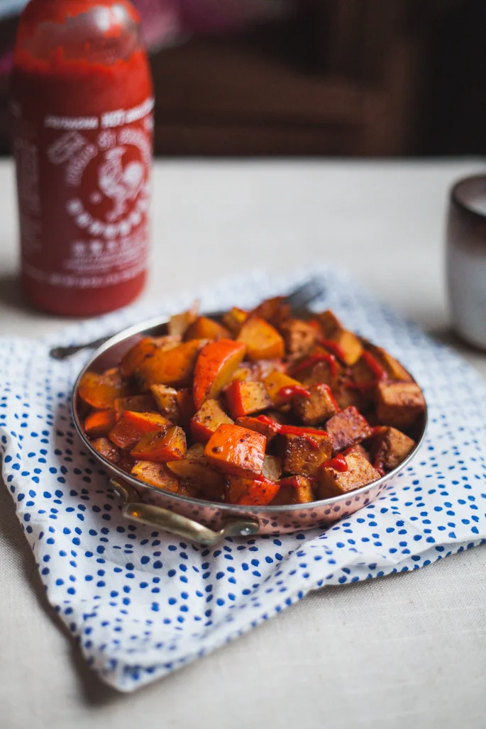 Berbere Roasted Kuri Squash & Maple Sriracha Tofu (Gluten Free, Vegan)