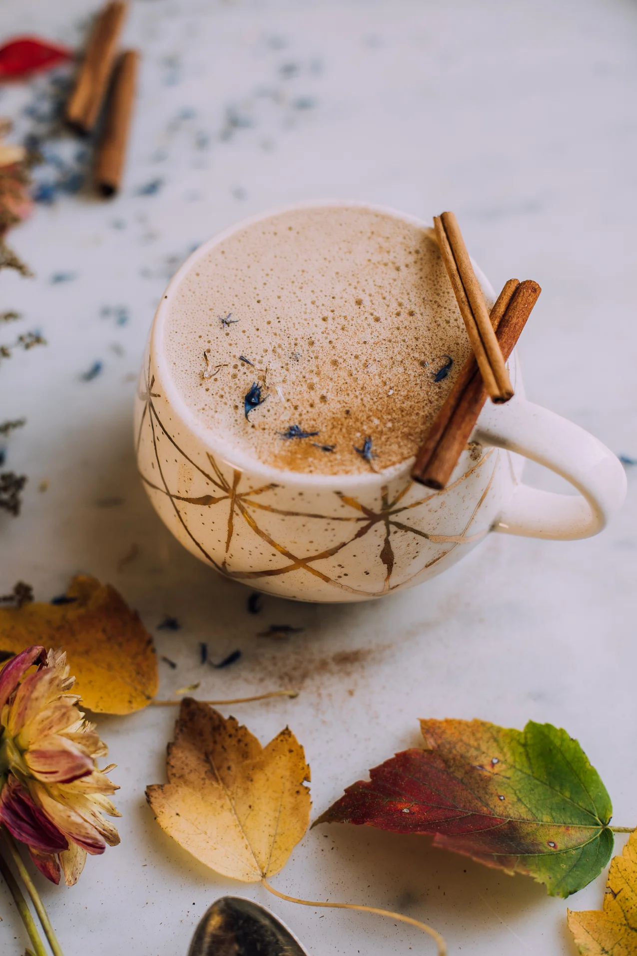 Cozy Tahini Reishi Latte with Herbal Coffee
