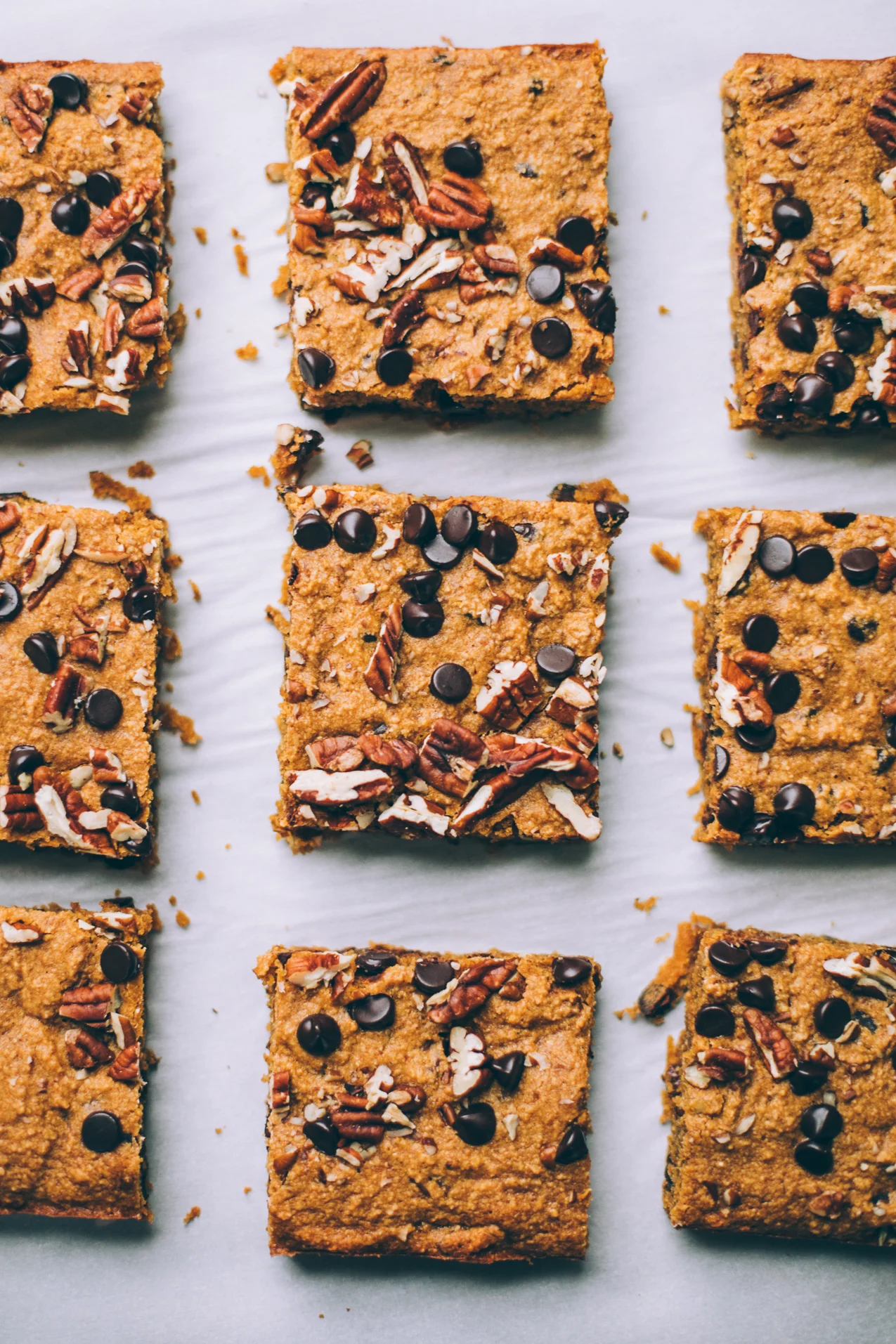 Secretly Healthy Pumpkin Pecan Blondies (Gluten Free, Dairy Free) + How-To Video