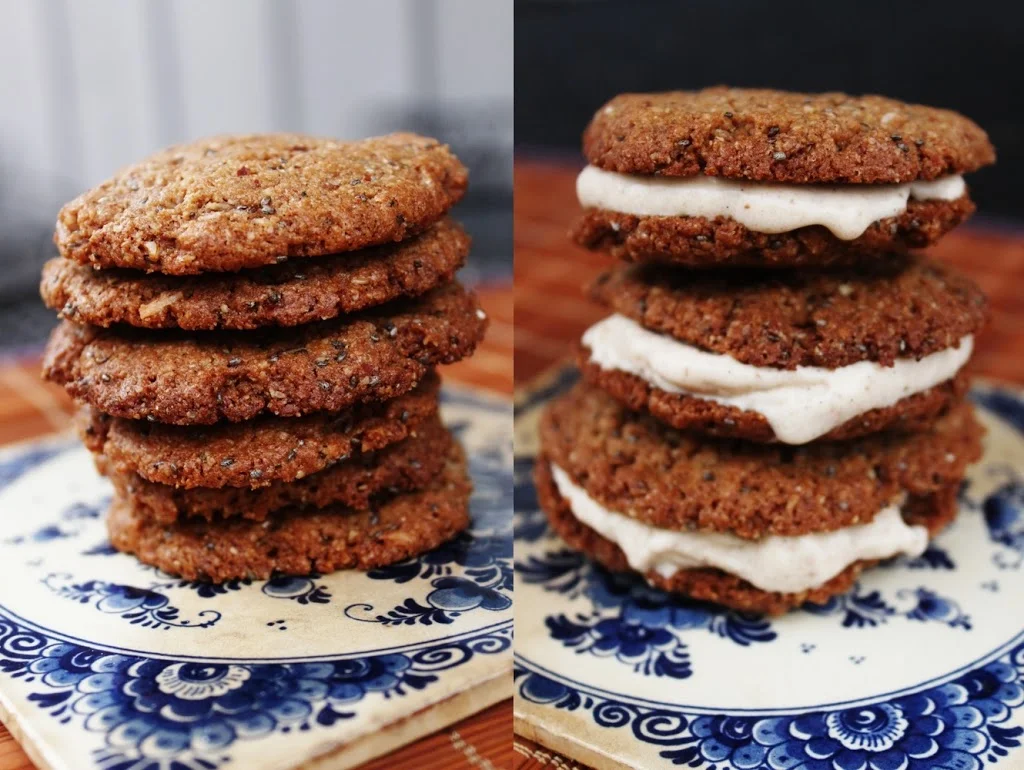 Gluten Free Vegan Vanilla Ice Cream Sandwiches with Kahlua