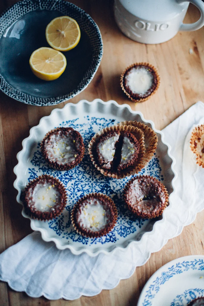 Lemon, Olive Oil & Black Tea Cupcakes (Vegan, Gluten Free)