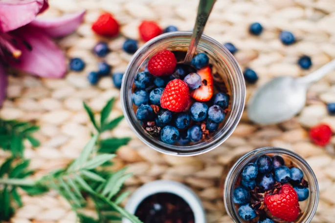 Raw Chocolate Mousse & Berry Parfaits (Vegan, Gluten Free)