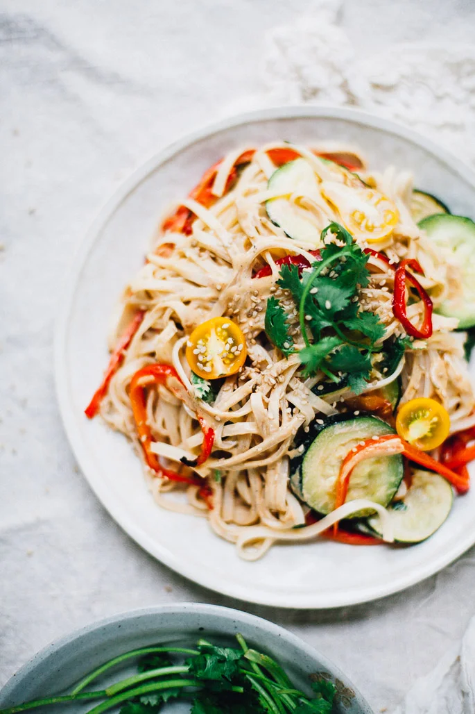Vegan Tahini Pad Thai