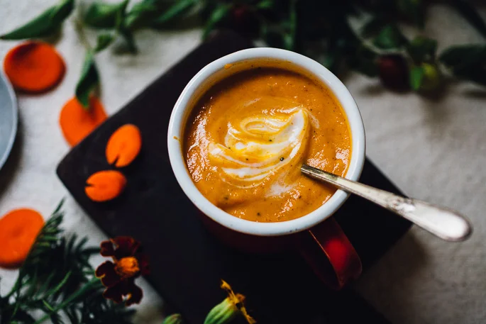 Creamy Miso Carrot Soup