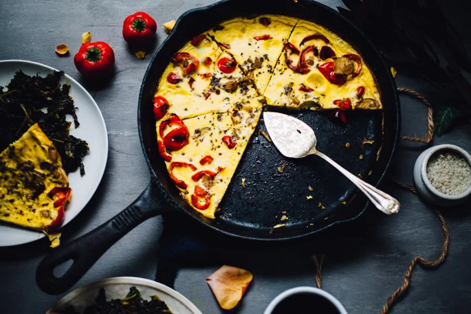 Slow Down Sunday Frittata with Potato and Spicy Pepper (Gluten Free, Dairy Free)