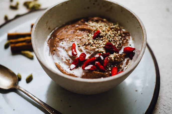 Chai Teff Porridge with Coconut Milk (Vegan, Gluten Free)