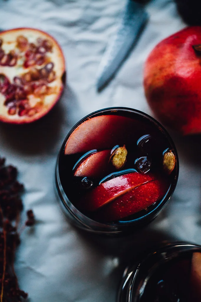 Sanguine Sangria with Apple and Pomegranate