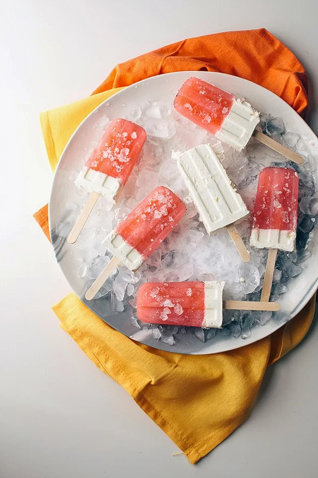 BOOZY CITRUS & WHIPPED GOAT CHEESE POPSICLES // GUEST POST W/ VEGETARIAN VENTURES