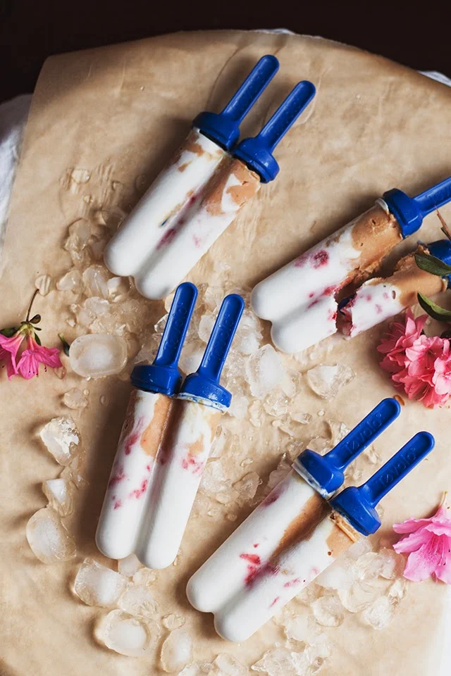 RHUBARB CURD + COCONUT MILK POPSICLES (Dairy Free)