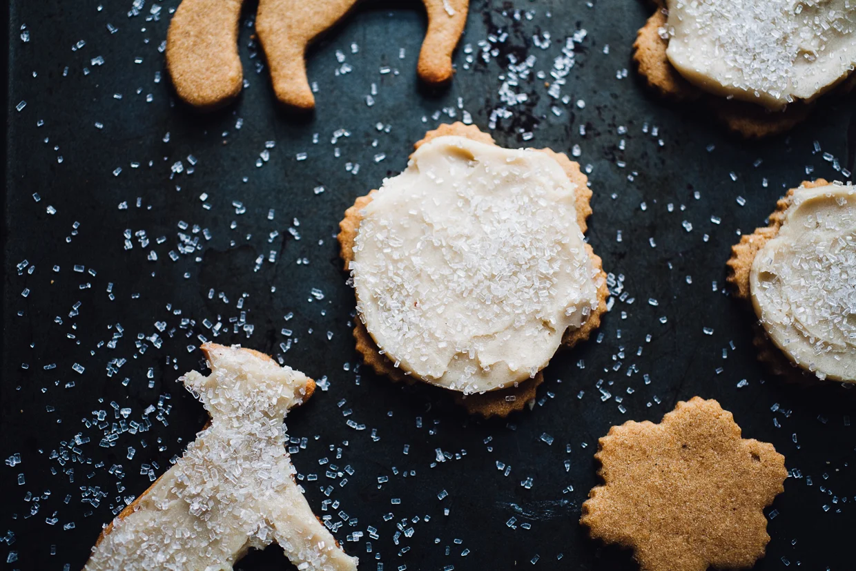 Vegan Gluten Free Sugar Cookies with Cashew Cream Cheese Frosting