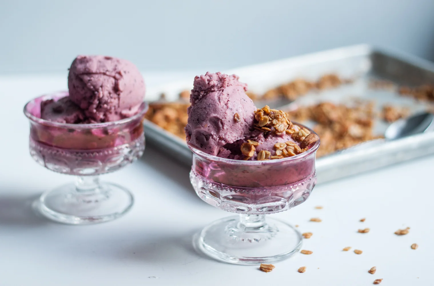 Coconut Berry Cobbler Ice Cream (Dairy Free, Gluten Free)