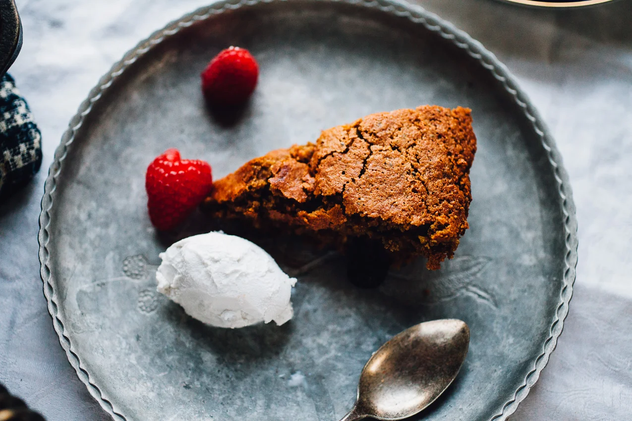 Sunflower Berry Skillet Cake (Gluten Free, Dairy Free)