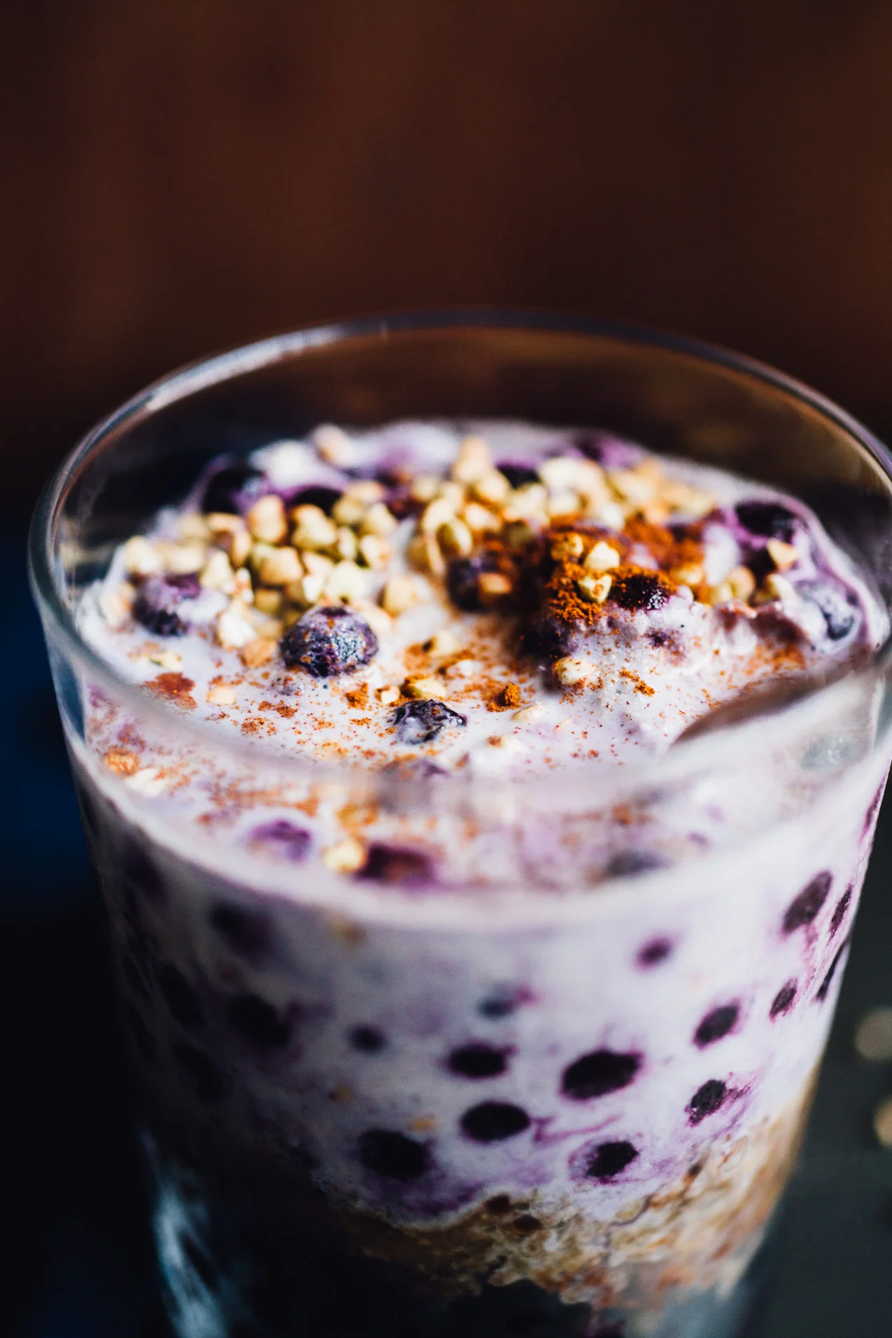 Blueberry Cinnamon SunButter Parfait with Hemp Sesame Milk (Vegan, Gluten Free) + Thoughts on Self Taught Genius