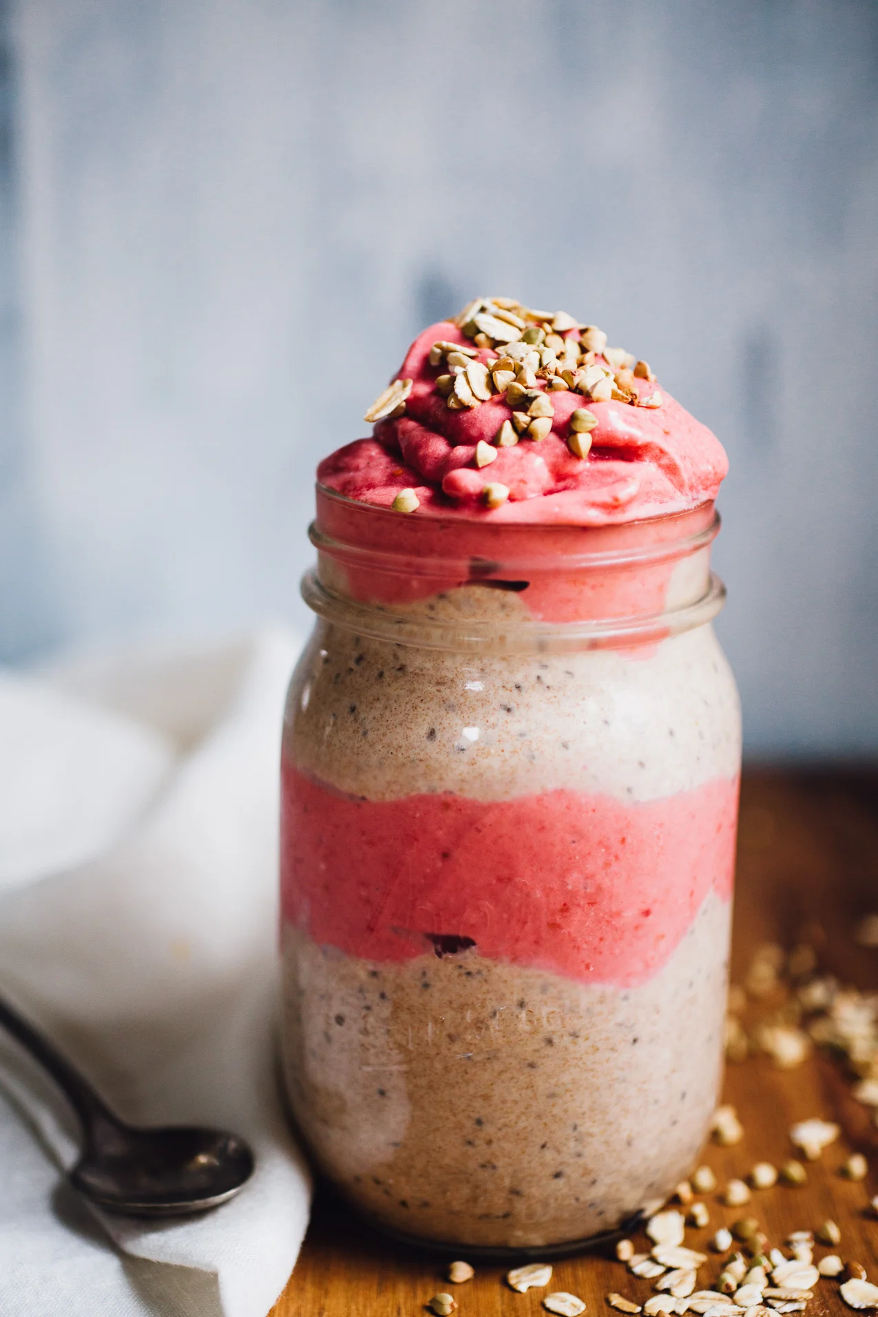 Papaya Bliss Jar with Raw Oat Teff Porridge (Vegan, Gluten Free)