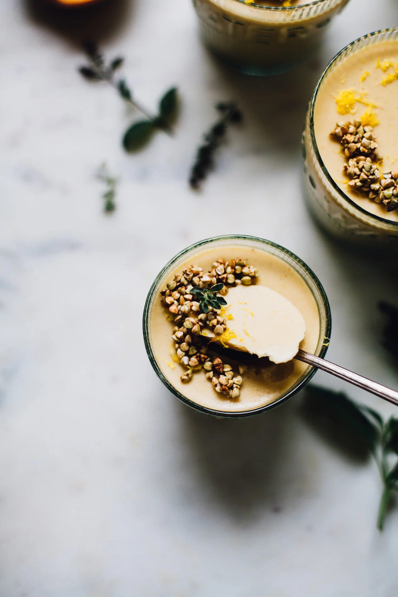 Vegan Vanilla Peach Panna Cotta