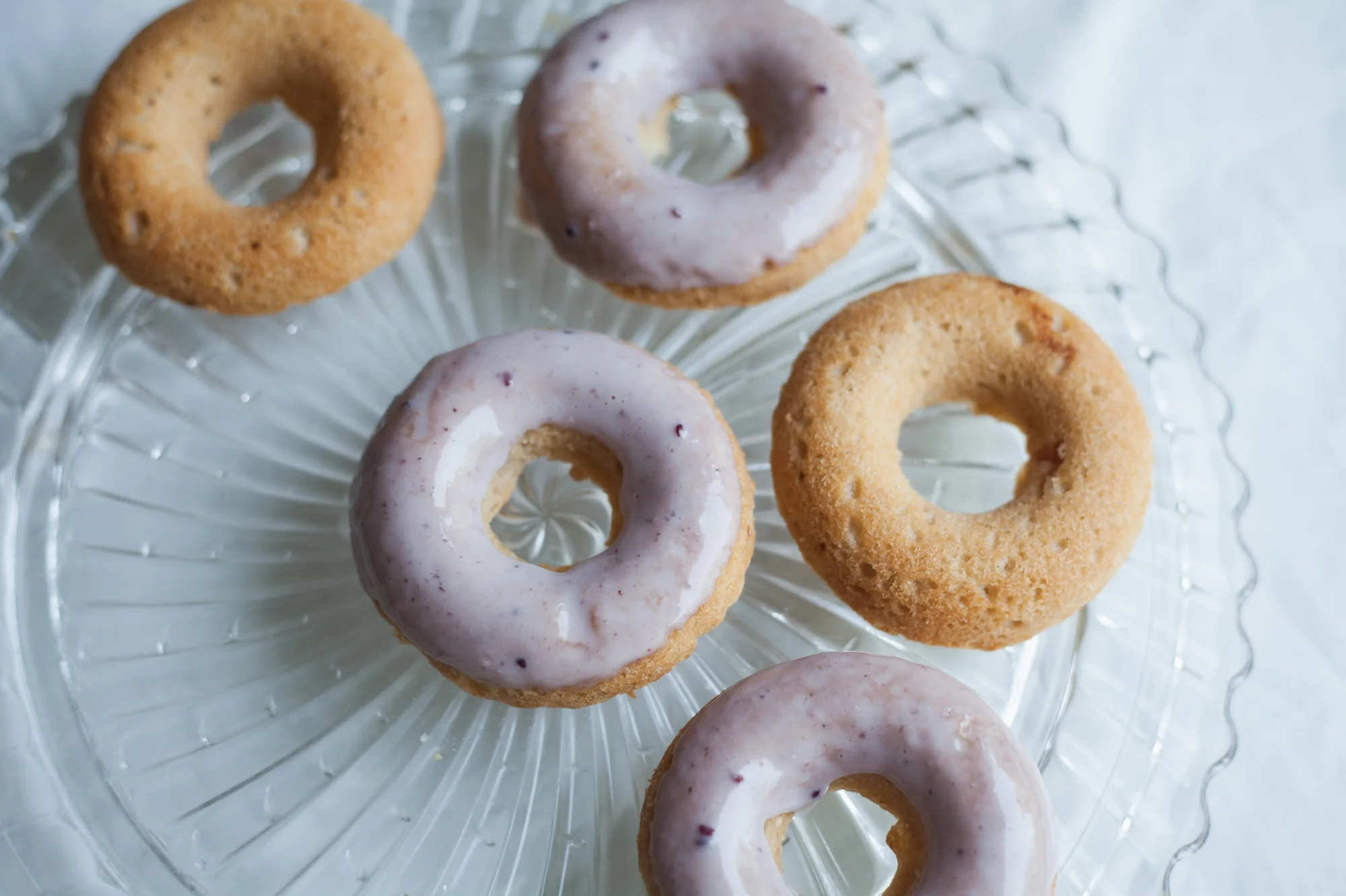 Black Raspberry Iced Cardamom Cake Donuts (Vegan, Gluten Free)