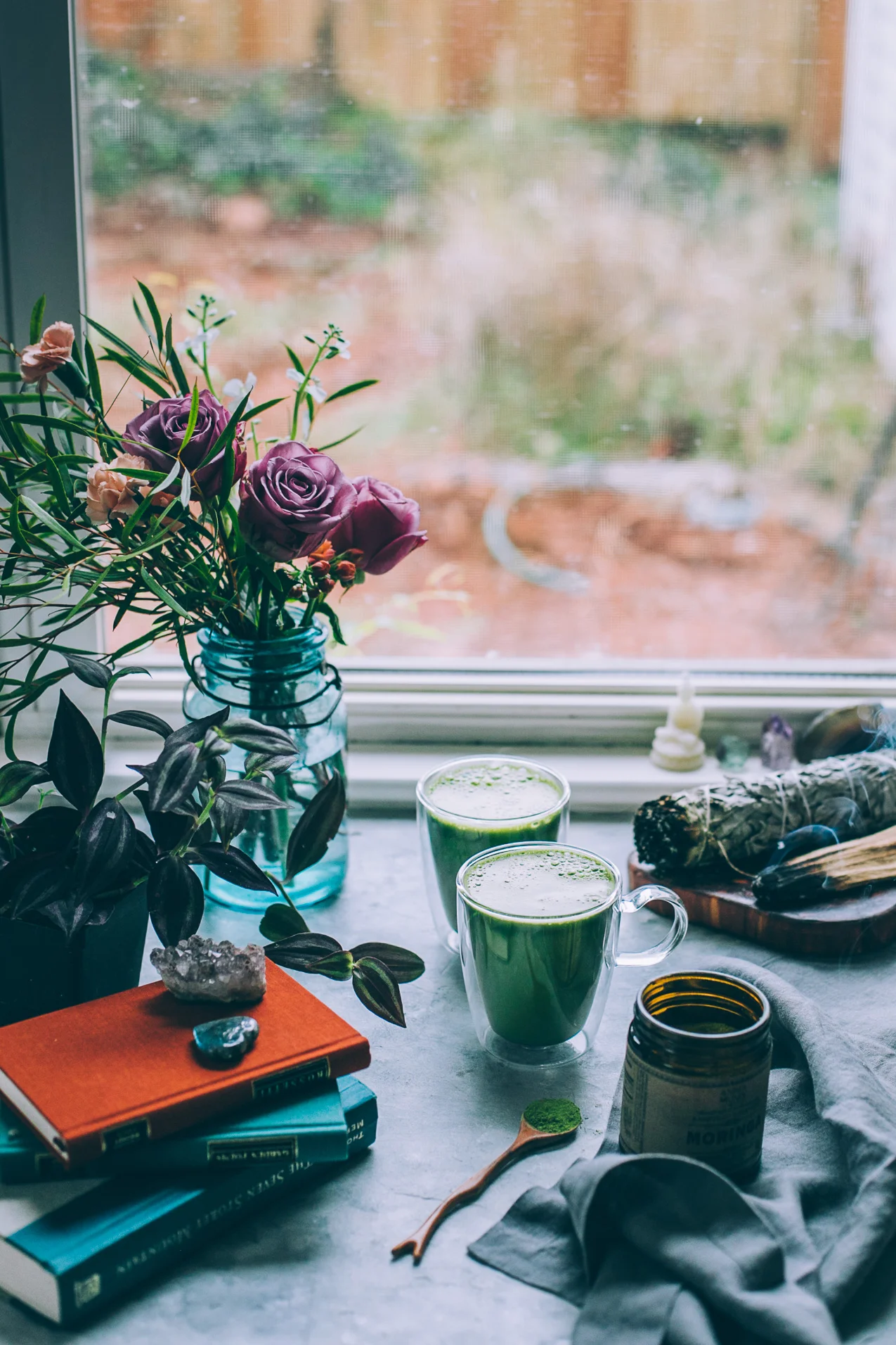 Vegan Coconut Butter Matcha Latte Recipe via Will Frolic for Food