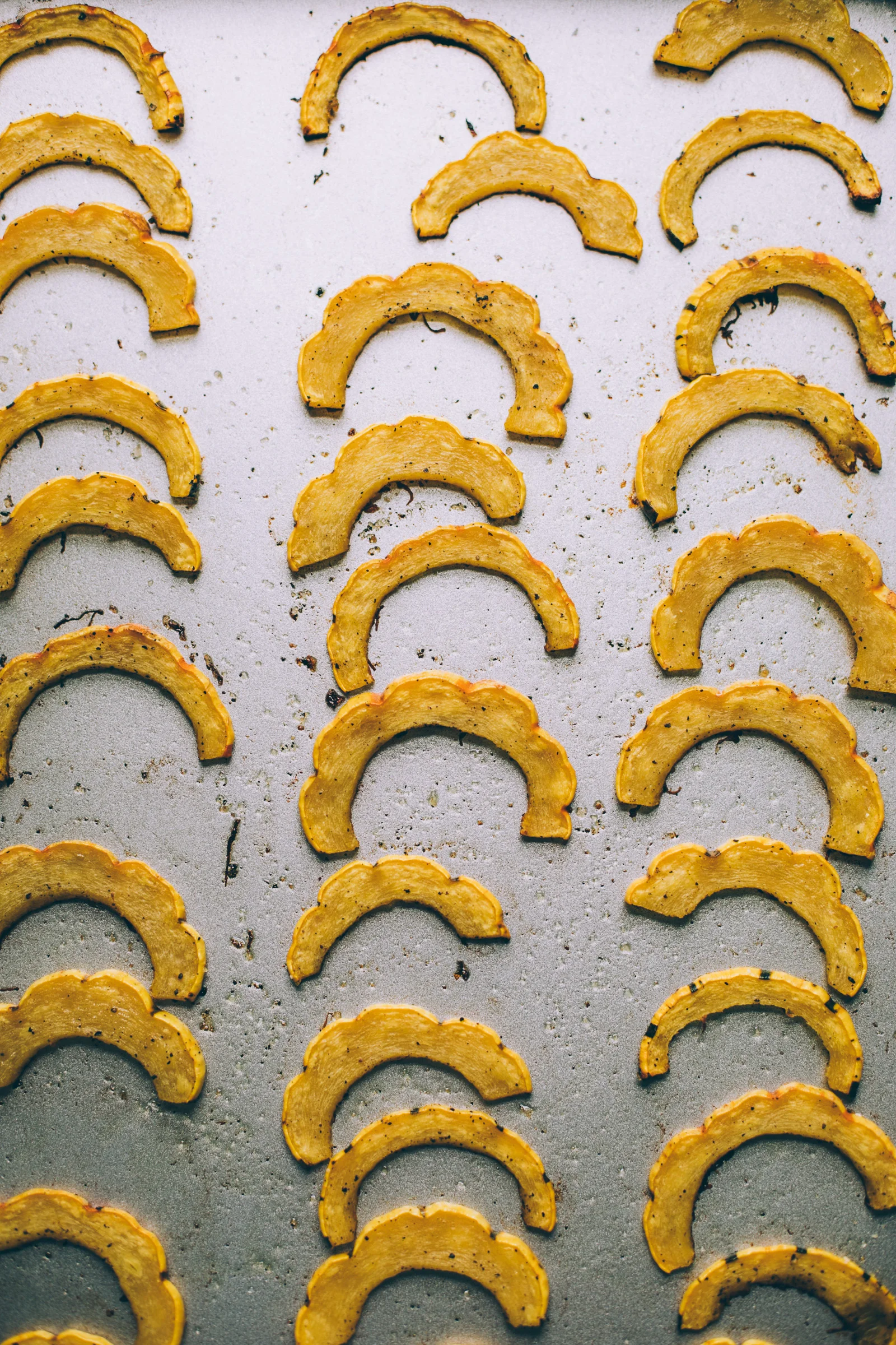 Harvest Moon Kale Caesar Salad with Cashew Maple Dijon Dressing + roasted delicata squash, apples and tamari pecans