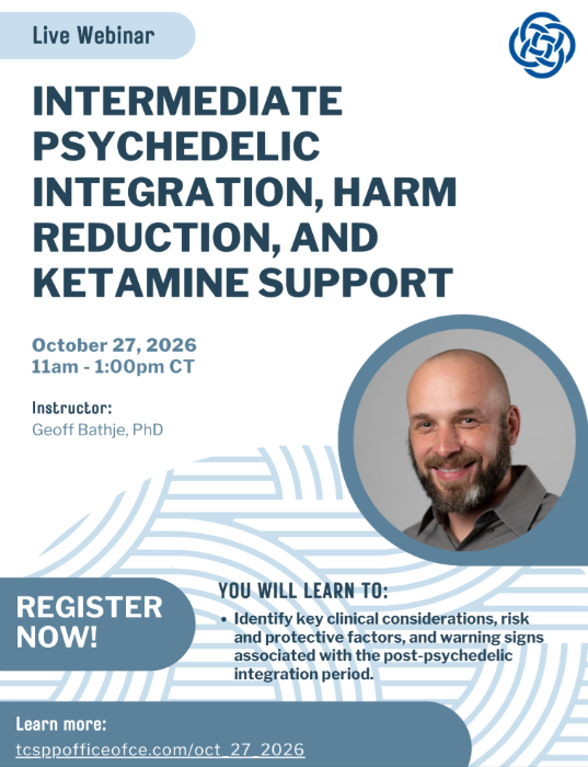Intermediate psychedelic integration, HR, and KAP support