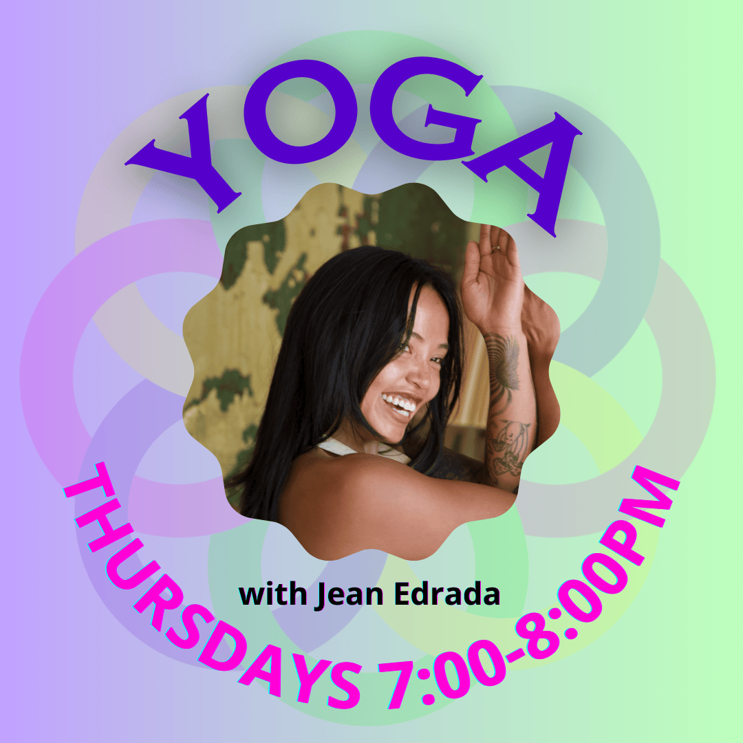 Flyer with image of Jean Edrada with text noting details of the event