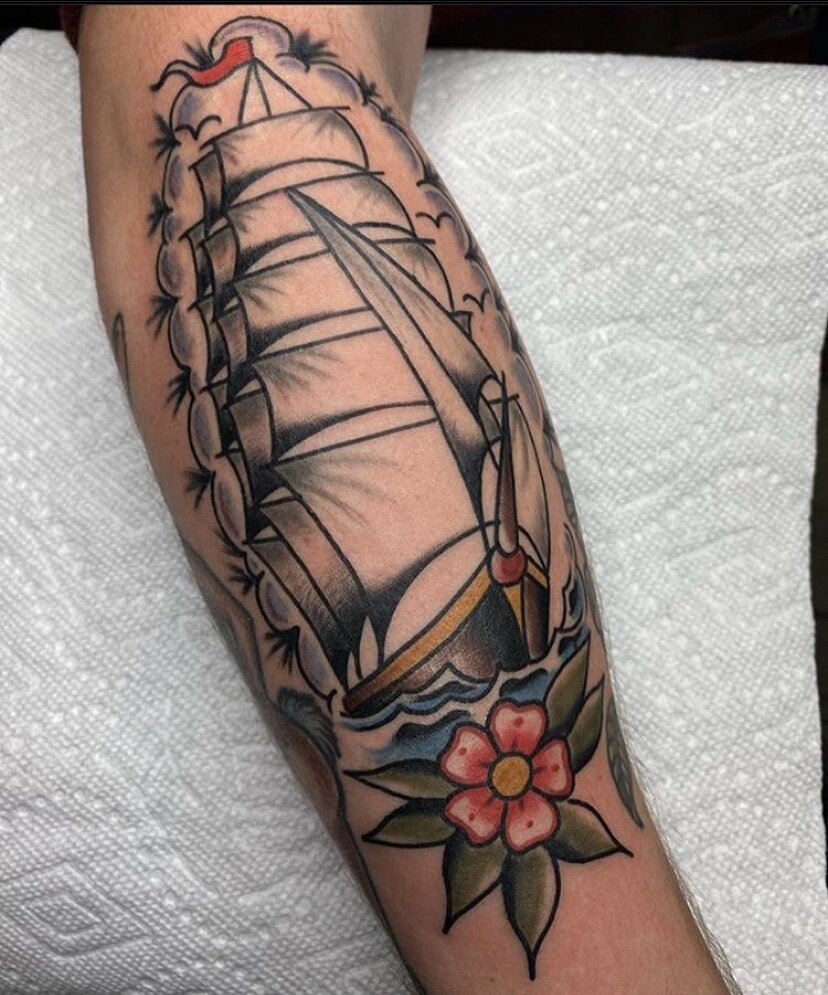 clipper ship tattoo