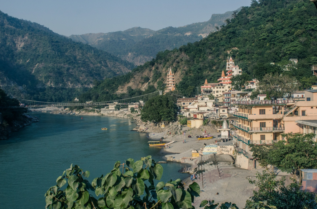 OUR DESTINATION: Rishikesh, in Uttarakhand, Northern India is known as The Yoga and Meditation Capital of the World. It sits in the foothills of the Himalayas along the mighty Ganges River “Mother Ganga”. The entire city is vegetarian and alcohol-free.