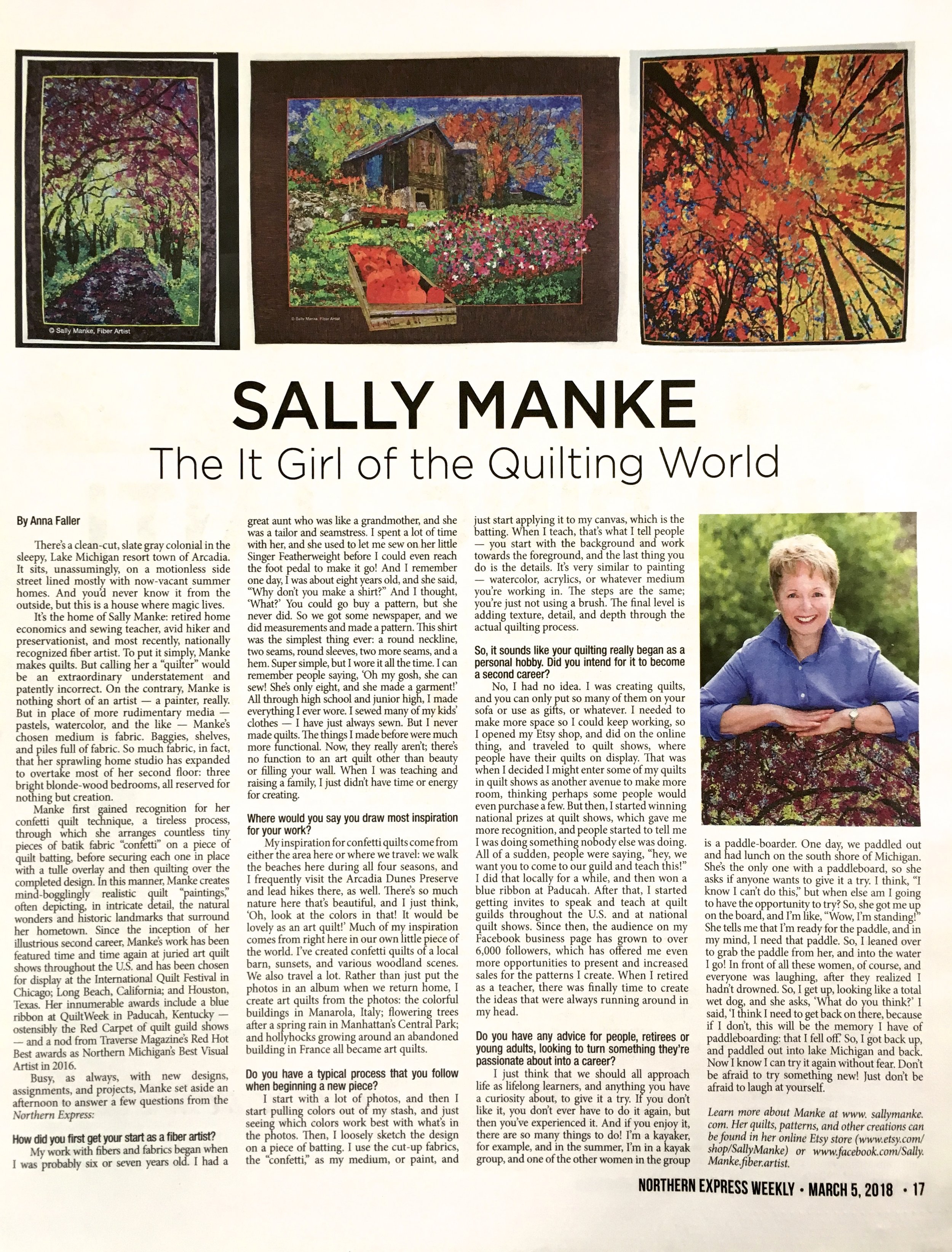 Sally Manke, Northern Express Weekly