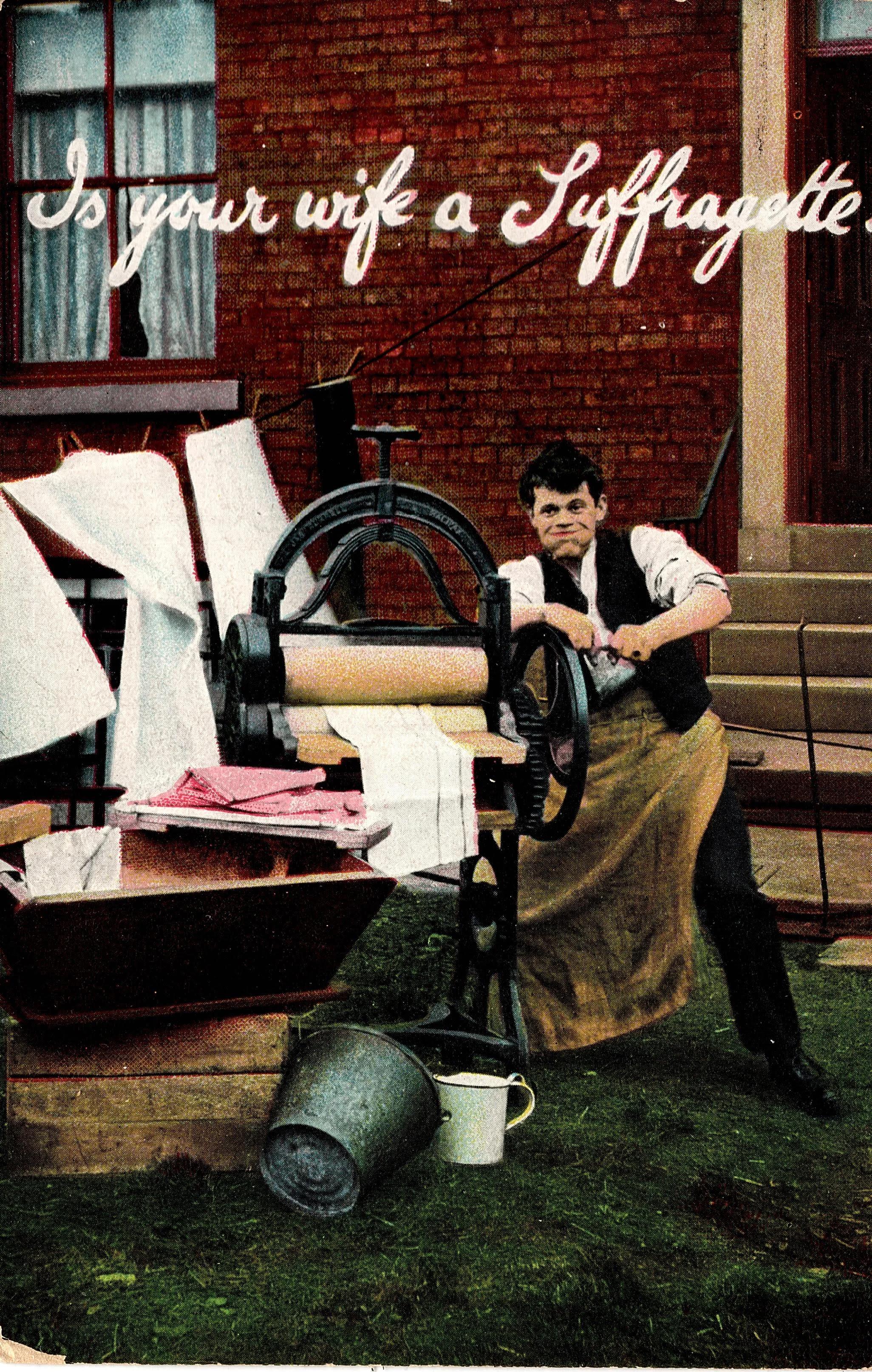 Eustace Watkins, Is your Wife a Suffragette? (1918/1907). Source: LSE Library collections, TWL.2004.1011.18.