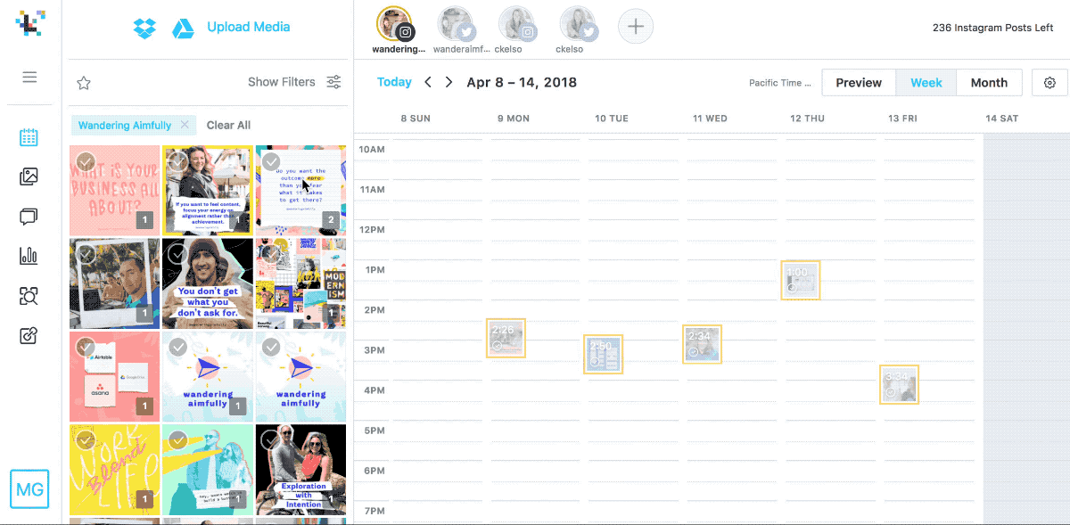 Using Later to schedule Instagram posts