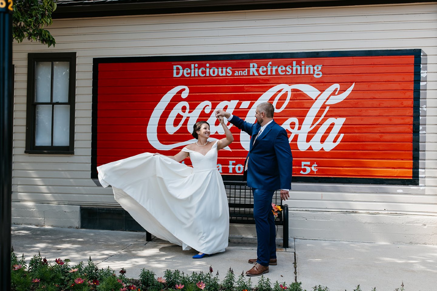 Katie and Ranger had this joy about them that was just contagious. 💫 We styled Katie&rsquo;s hair into a timeless updo so she could dance, laugh, and twirl without a care&mdash;and clearly, she did just that. They brought so much personality to thei