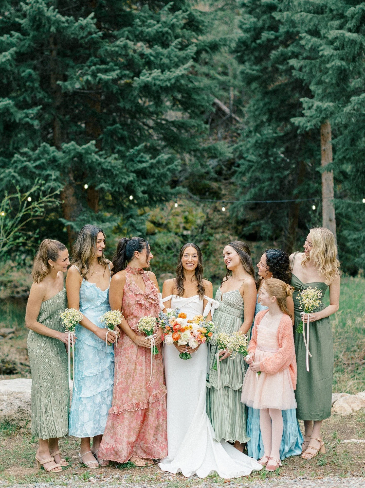 A beautiful mix of textures, colors, and personalities. We matched it with soft hair and makeup that felt relaxed, effortless, and perfectly suited to each bridesmaid. 🤍

Let&rsquo;s create a style that fits you and your bridal crew. Reach out to st