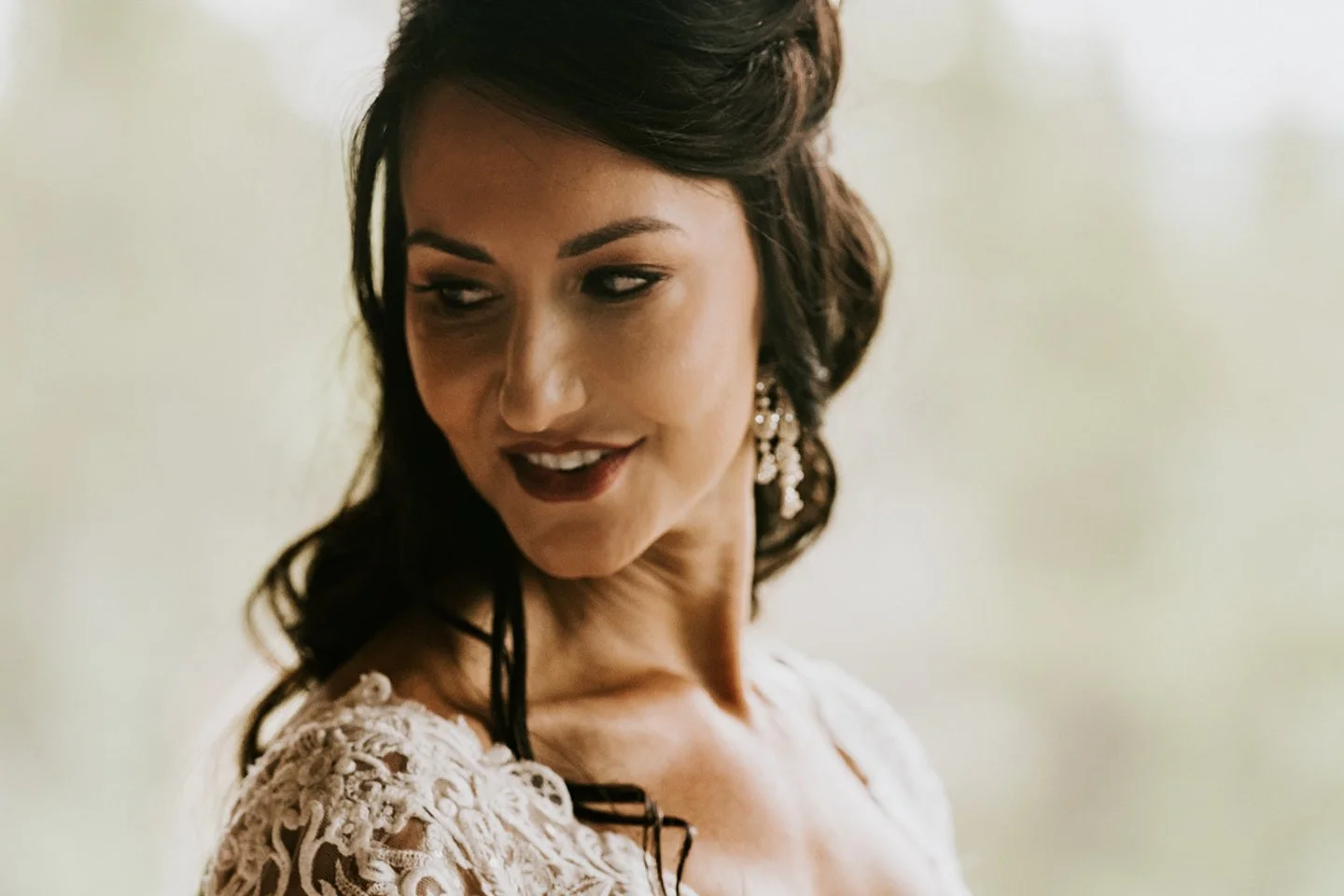 A quiet moment before it all begins. Our bride&rsquo;s look was striking yet effortless, with loose waves swept back for soft volume and a rich lip that added just the right amount of drama. 💕

Know someone planning their glam? Send this their way!
