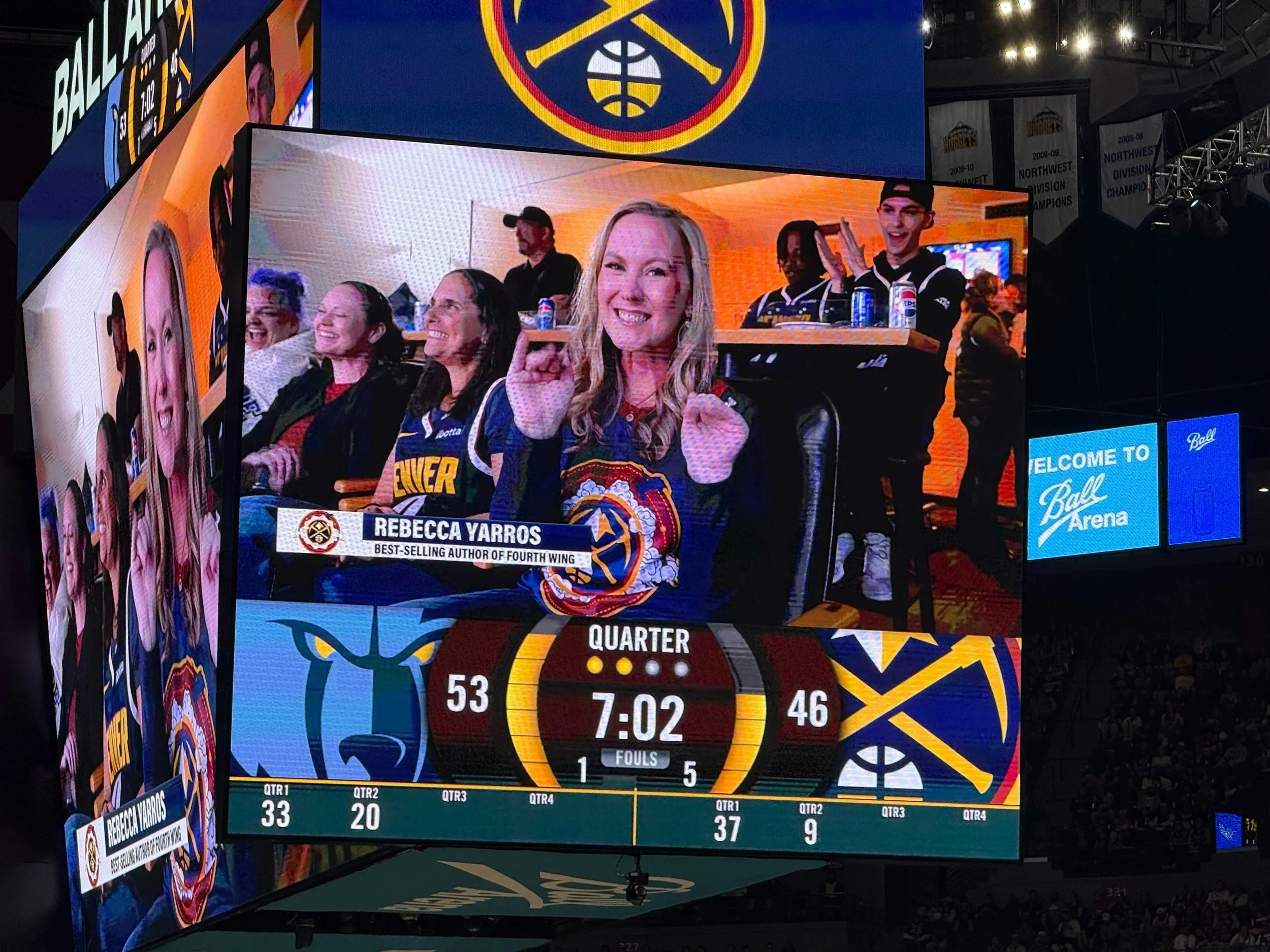 Rebecca Yarros at the Nuggets Fourth Wing Night 