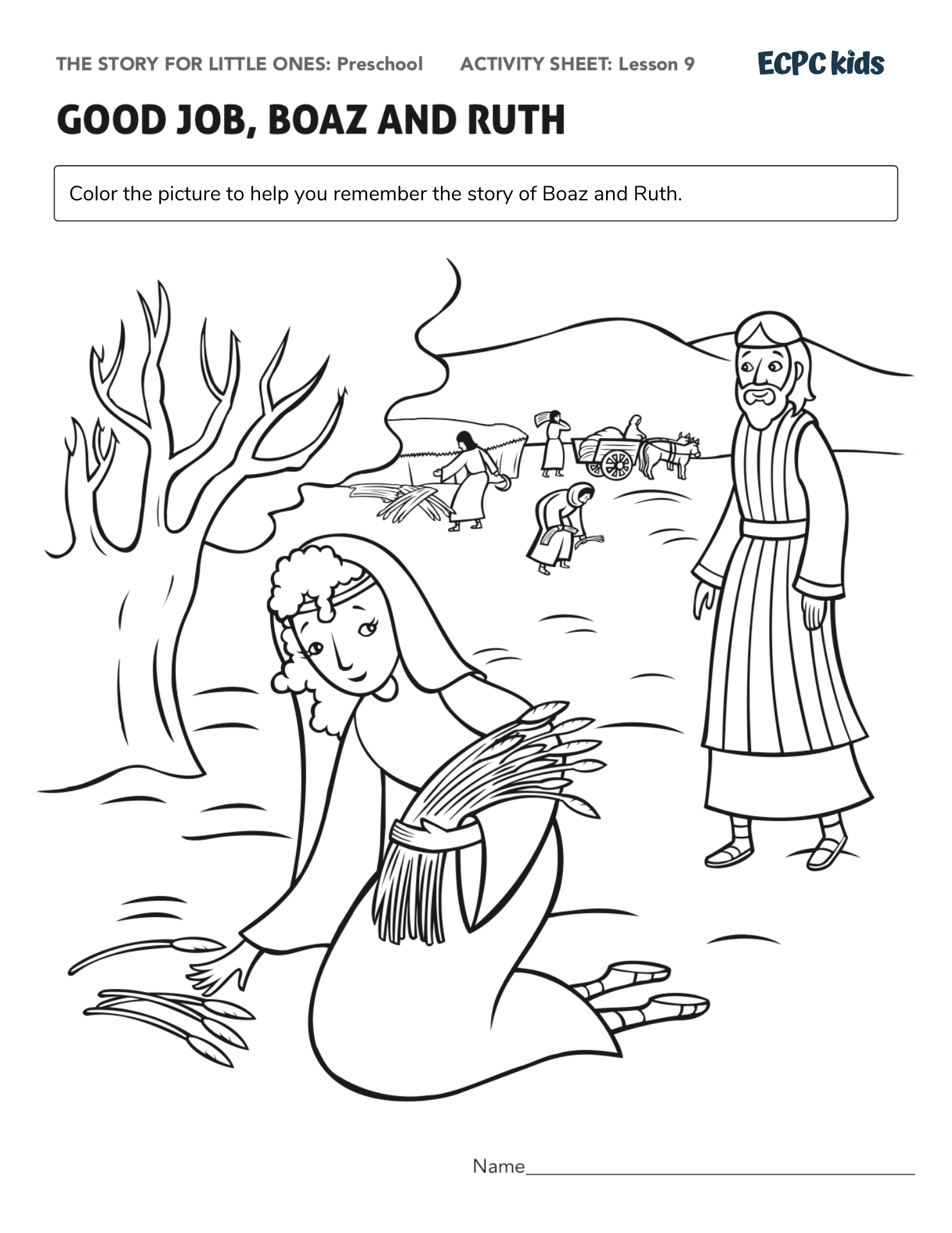 God Rescues Rahab Coloring Pages