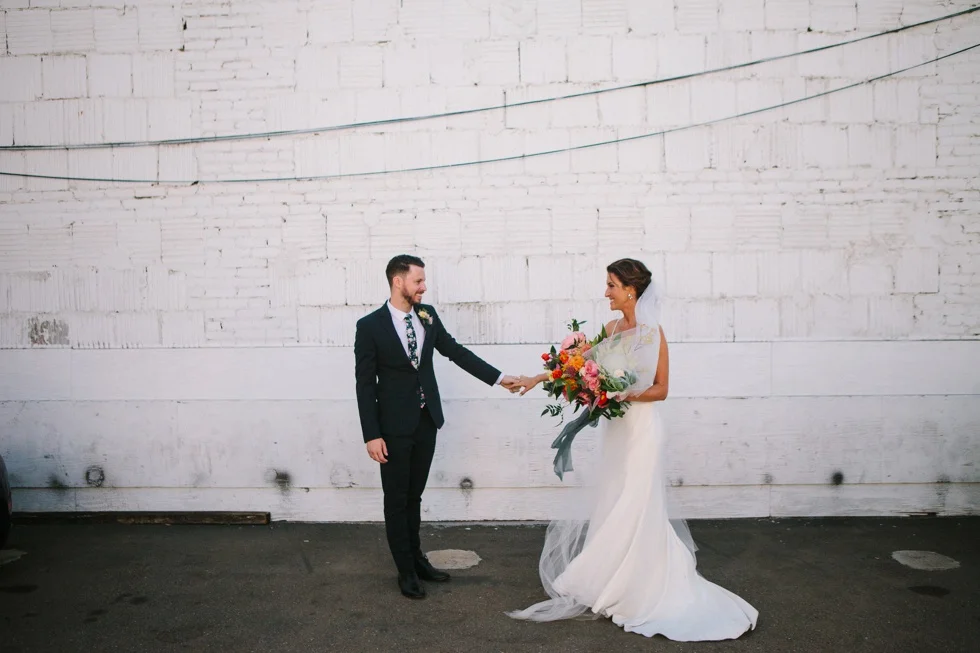 Faith + Josh's Neon Wedding at Quartyard SD!