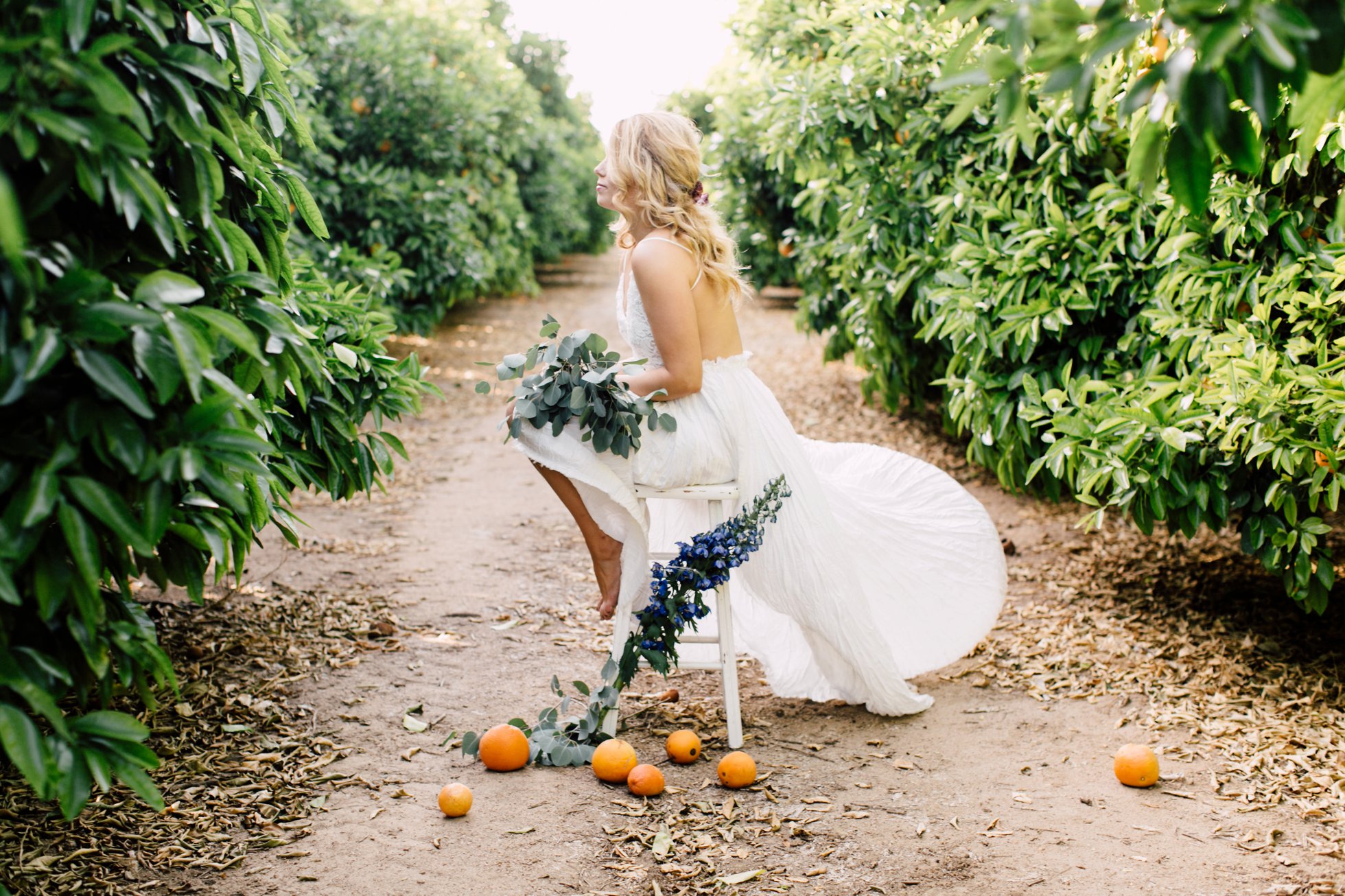 Makeup Inspiration in the Orange Groves - Featured on Style Me Pretty