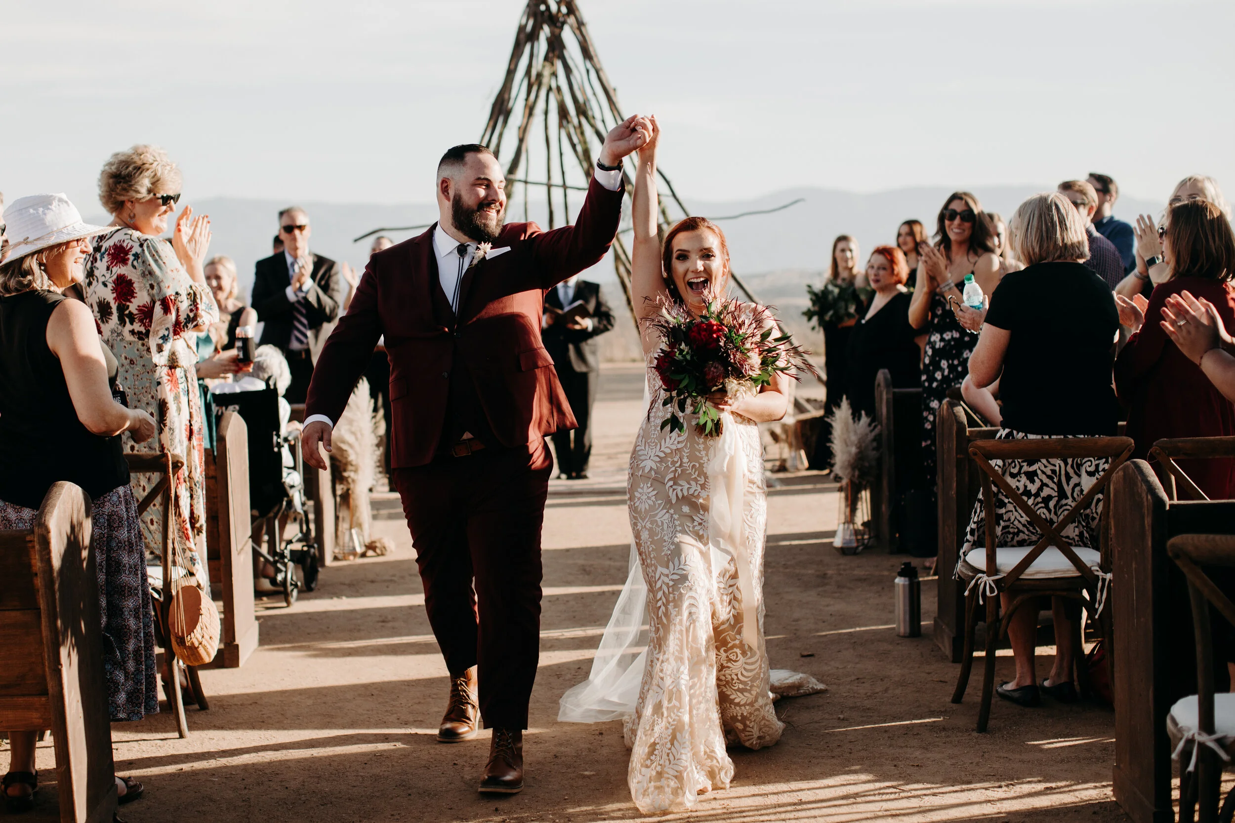 Katie + Kyle's Wolf Feather Honey Farm Wedding
