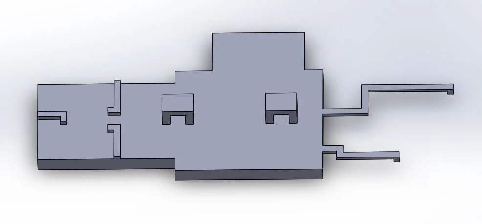 Insert used to to create cavity in the back of the insole.